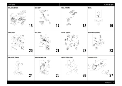 Husqvarna 2016 FE 450 US- Parts Manual Catalog