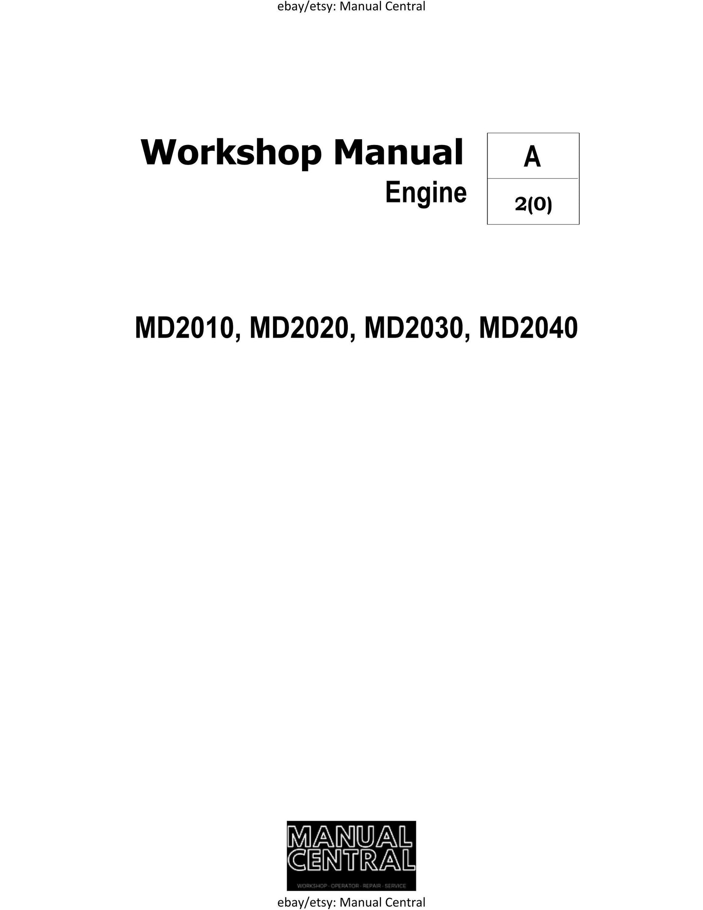 Volvo Penta - Engine - MD2010 MD2020 MD2030 MD2040 - Workshop Service Repair Manual