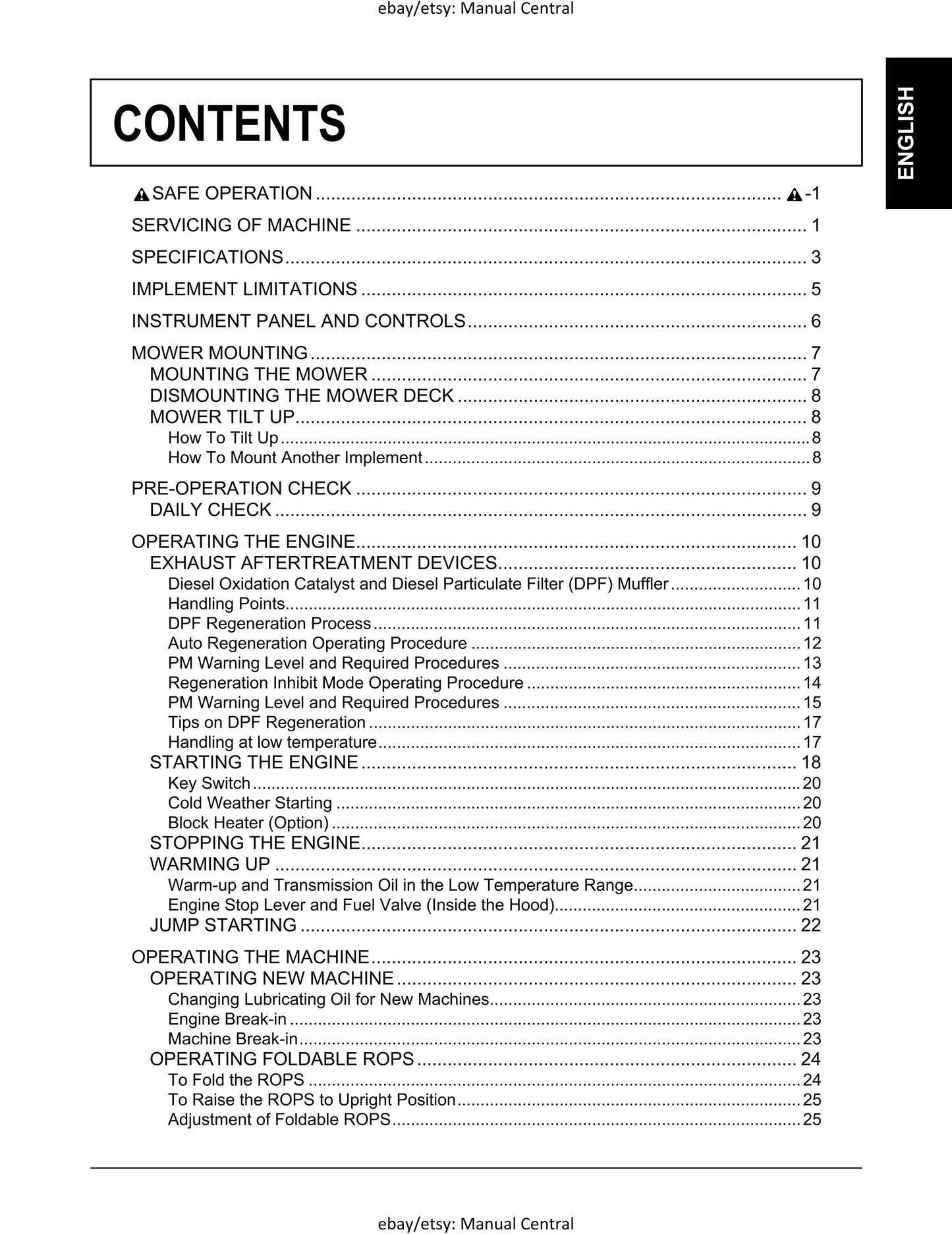 Kubota Front Mower - Operator Manual - F2690E F2690 F3990
