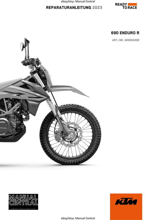 German Language - KTM 2023 - 690 Enduro R EU Edition - Reparaturanleitung - Service Workshop Repair Manual
