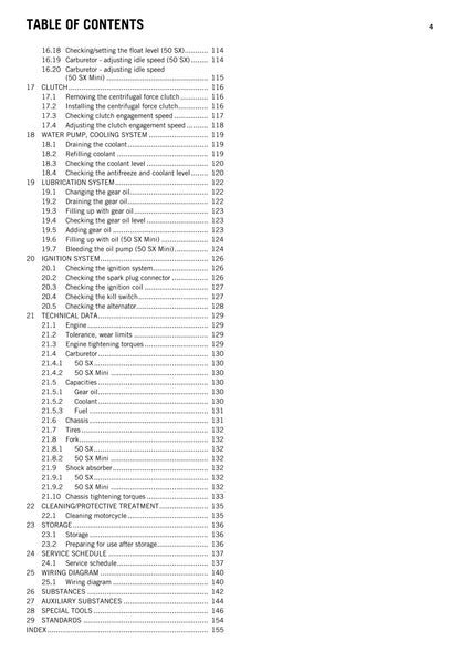 KTM 2011 - 50 SX MIni - Service Workshop Repair Manual