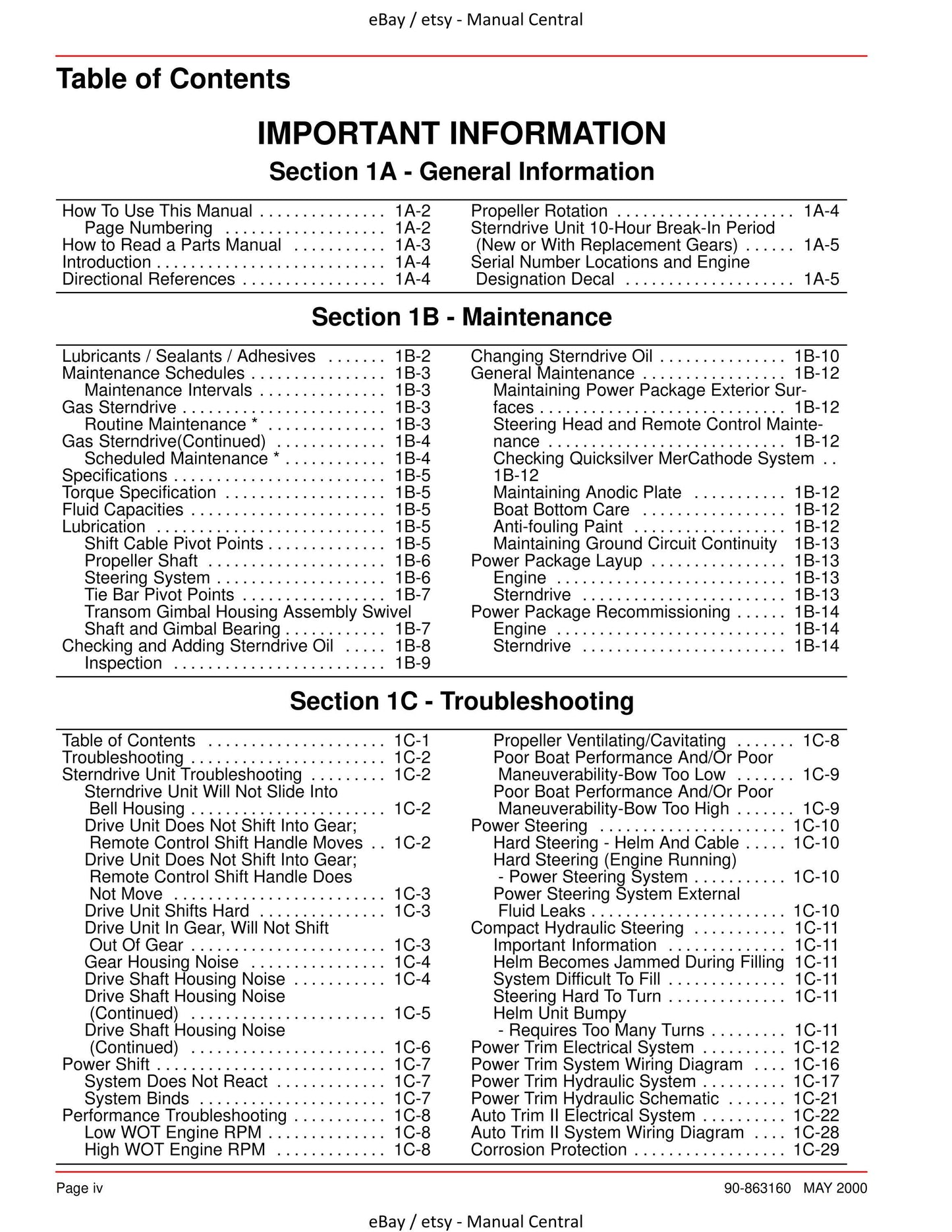 Mercury Mercruiser Service Manual 28 - Bravo Sterndrives