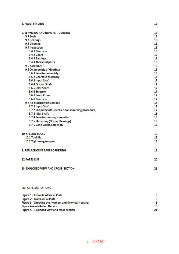 PRM - 90D PRM90D - Workshop Service Repair Manual
