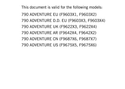 KTM 2024 - 790 Adventure - Service Workshop Repair Manual