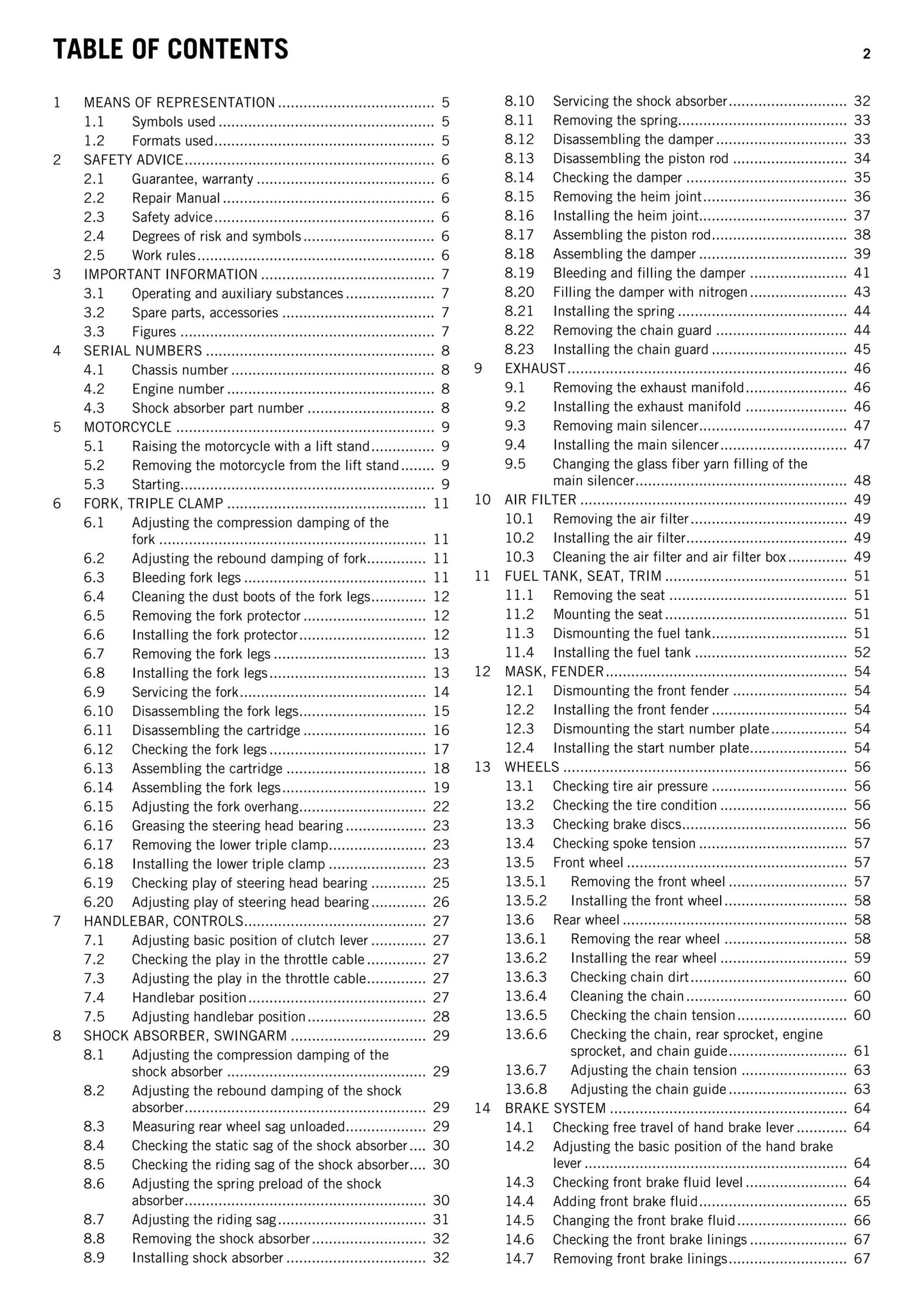 KTM 2010 - 65 SX - Workshop Service Repair Manuals