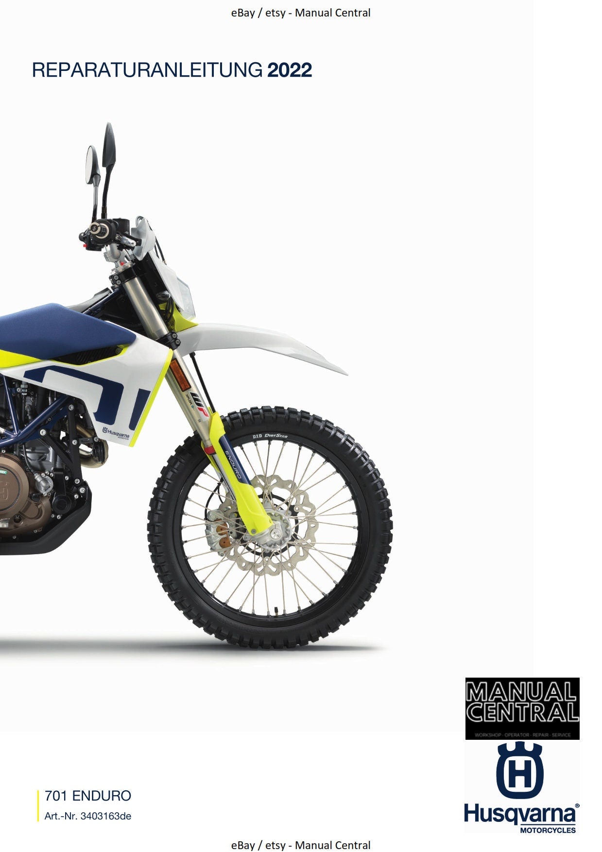 German Language - Husqvarna 2022 - 701 Enduro EU - Reparaturanleitung