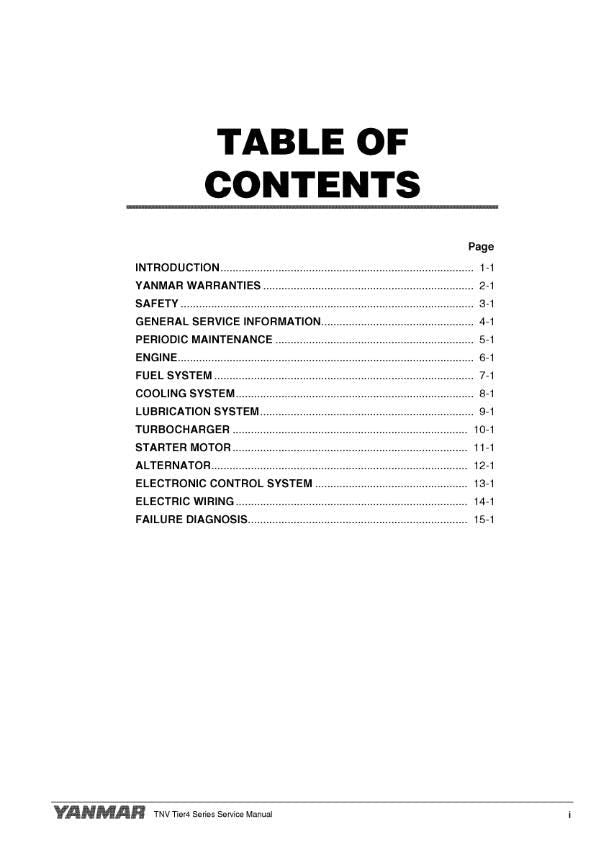 Yanmar Industrial Engine -  3TNV88 3TNV86  4TNV88 4TNV86 4TNV98 - Workshop Service Repair Manual