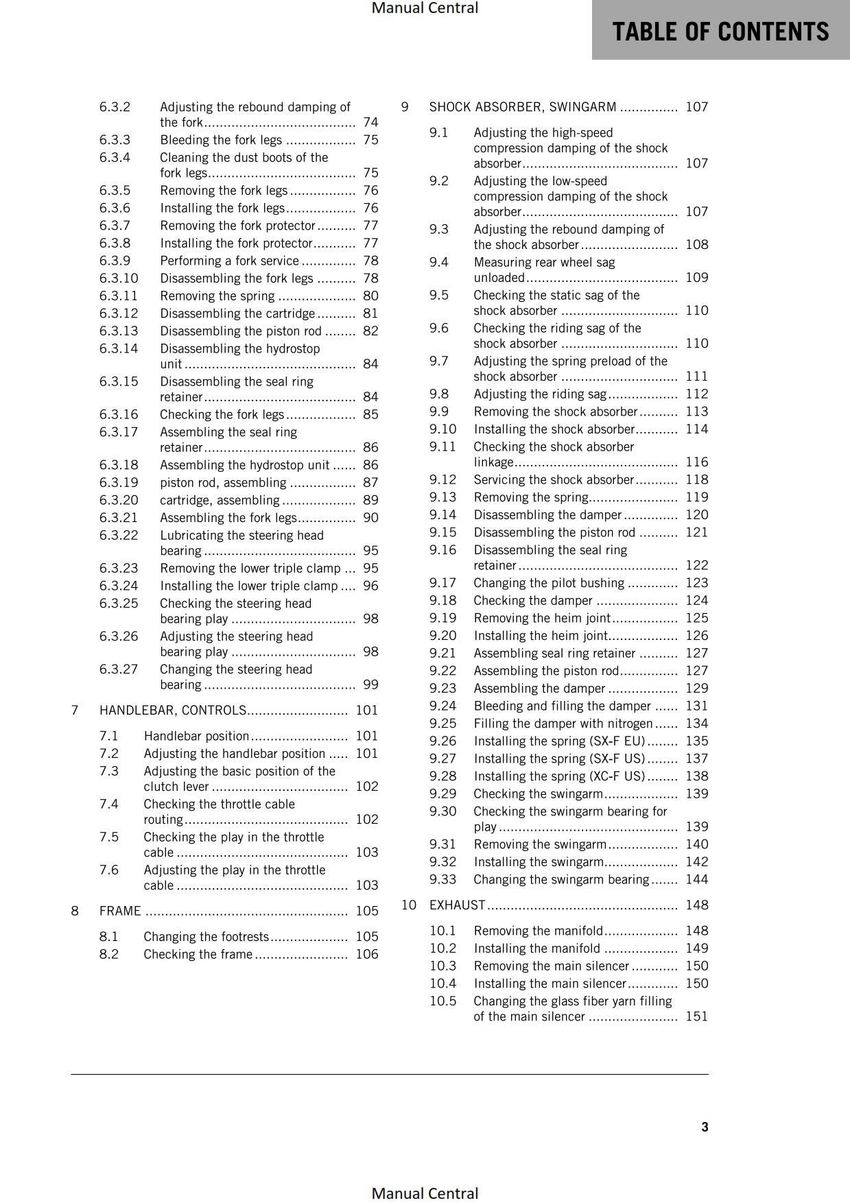 KTM 2016 - 350 SX-F XC-F - Service Workshop Repair Manual