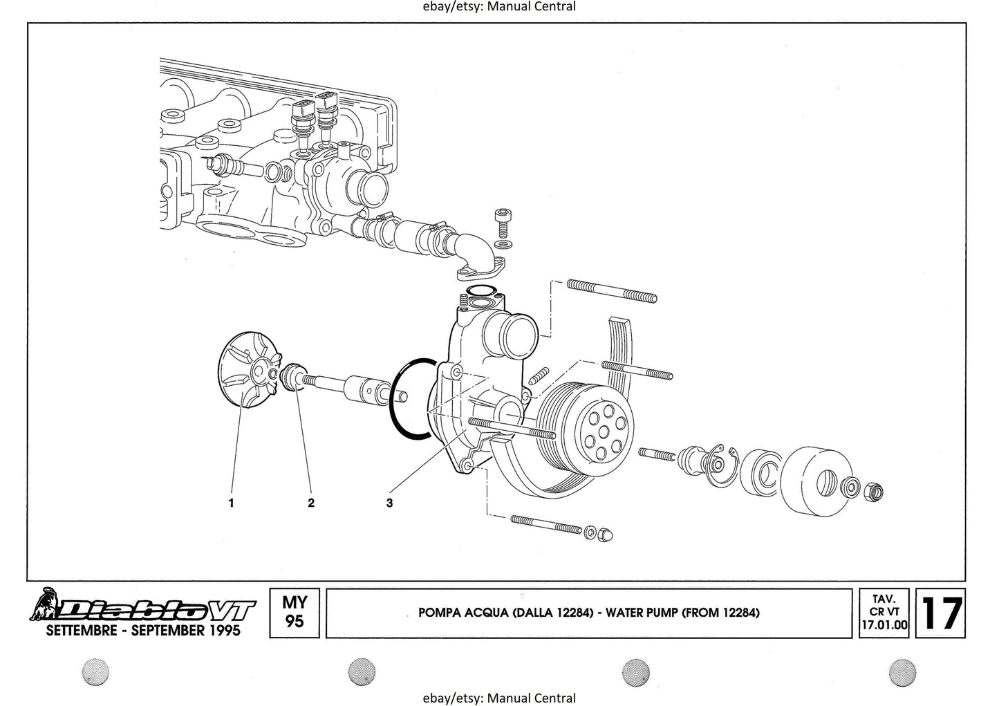 Lamborghini Diablo VT 1995 SUPPLEMENT - parts manual