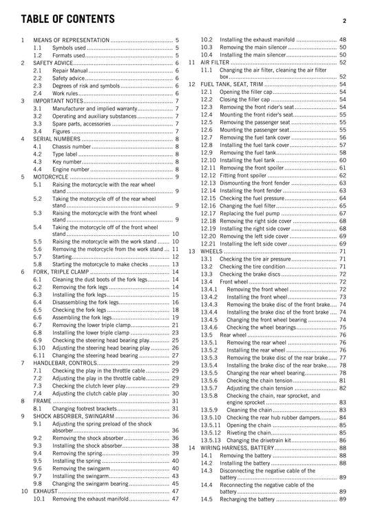 KTM 2014 - RC 390 EU - Service Workshop Repair Manual