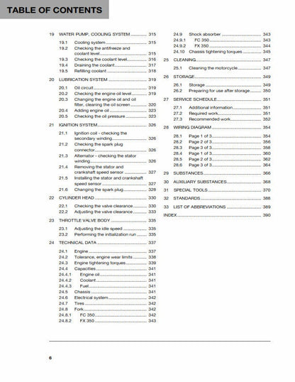Husqvarna 2018 - FC FX 350 - Workshop Service Repair Manual