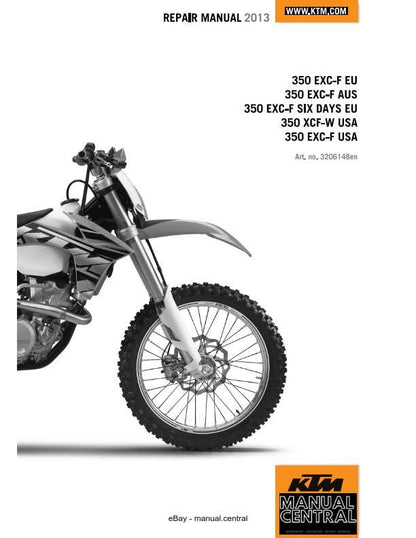 KTM 2013 - 350 Exc-f Six Days Xcf-w - Workshop Service Repair Manuals