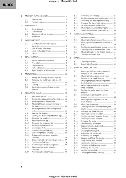 GasGas 2022 -MC 125 - Service Workshop Repair Manual