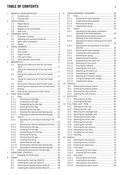 KTM 2014 - 690 DUKE R - Service Workshop Repair Manual