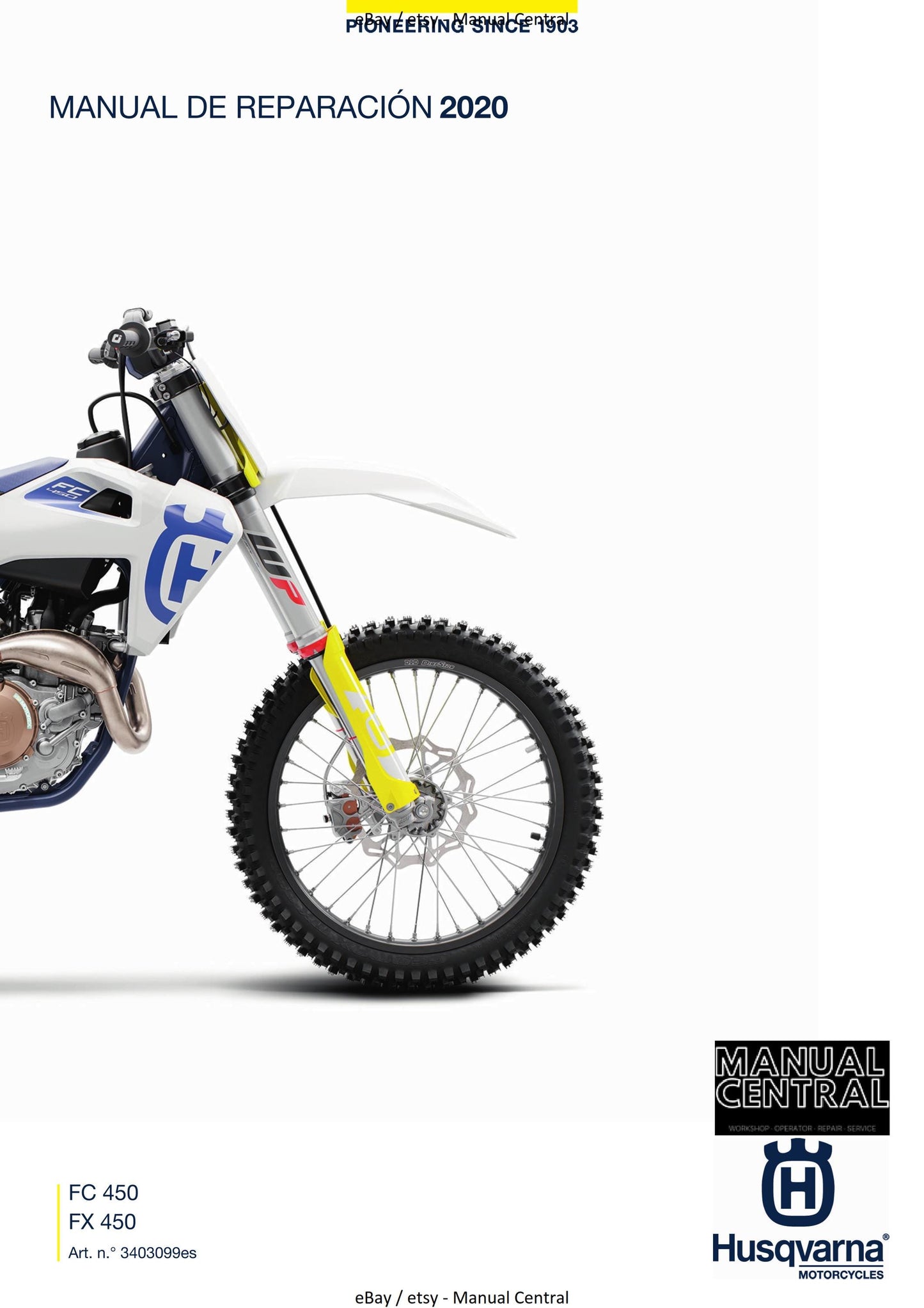 Spanish Language - Husqvarna 2020 - FC FX 450  - Manual de Reparacion