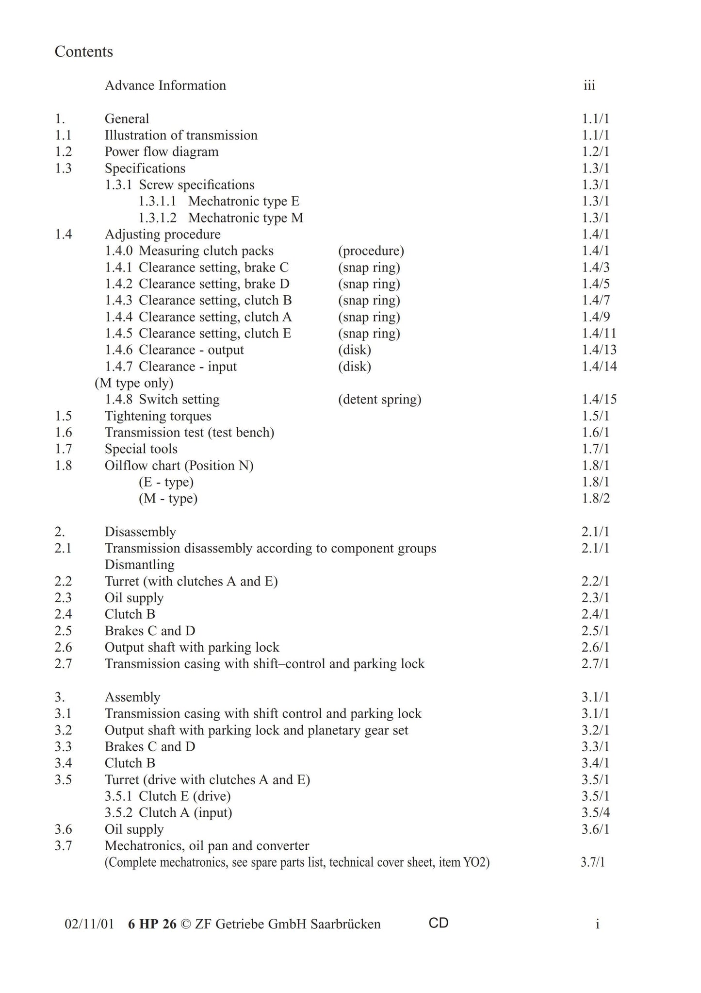 ZF 6 HP 26 - 6HP26 - Service Workshop Repair Manual
