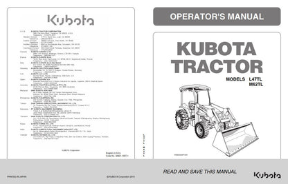 Kubota Tractor - L47TL M62TL - Operator Manual