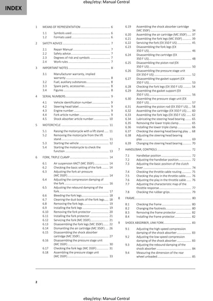 GasGas 2024 - MC 350F EX 350F - Service Workshop Repair Manual