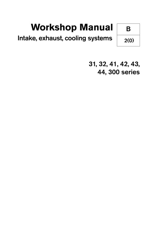 Volvo Penta - Intake Exhaust Cooling systems - 31 32 41 42 43 44 300 Series - Workshop Service Repair Manual