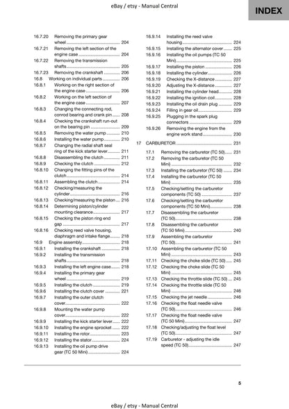 Husqvarna 2020 - TC 50 MINI - Workshop Service Repair Manual