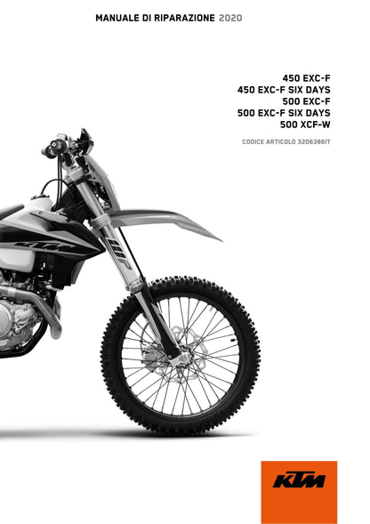 Italian Language - KTM 2020 - 450 500 Xcf-w Exc-f Six Days - Manuale Di Riparazione