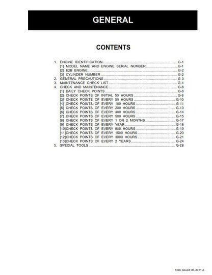 Kubota Diesel Engine -05-E2B 05-E2BG Series - Workshop Service Repair Manual