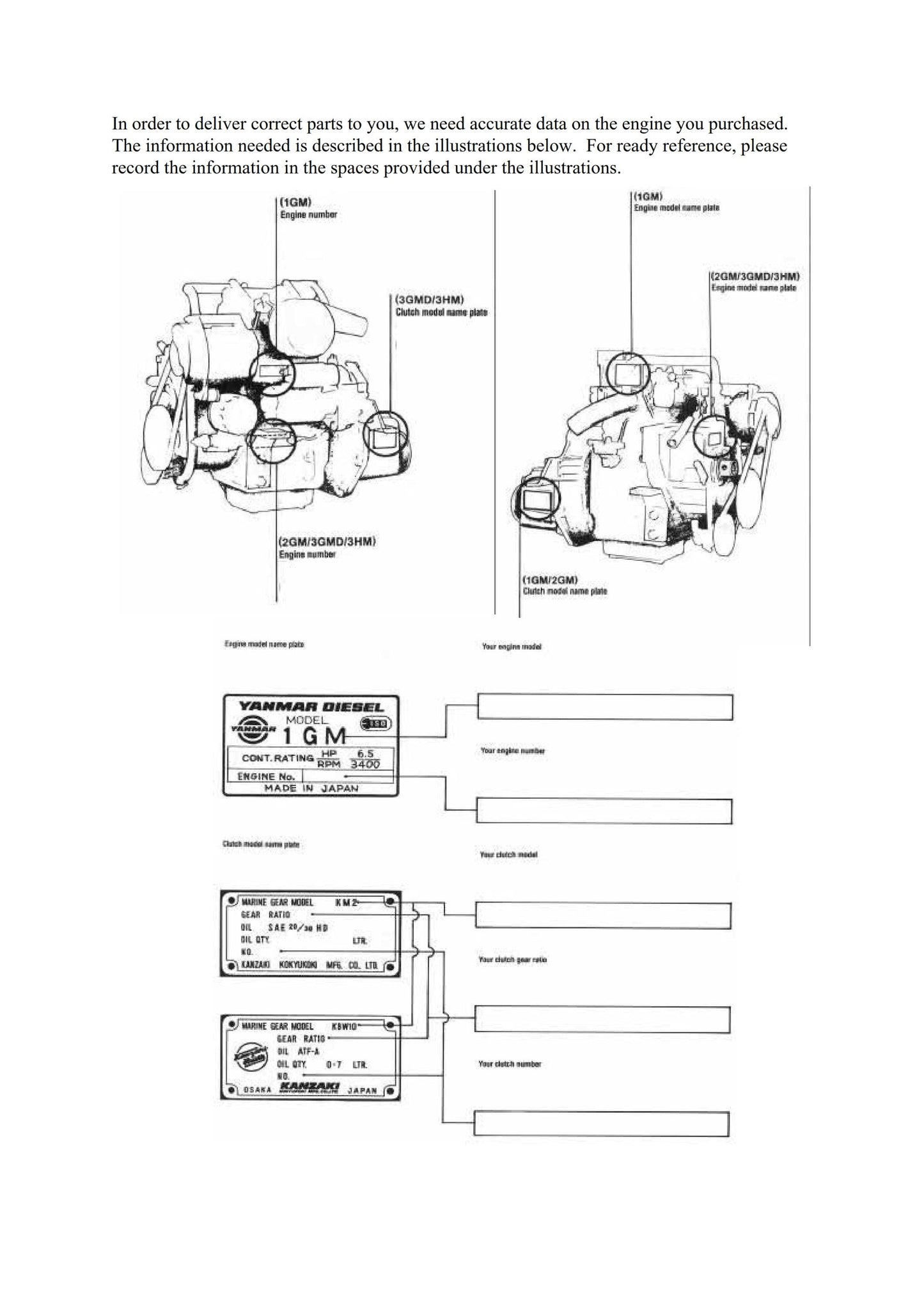 Yanmar Operator Manual - 1GM 2GM 3GMD 3HM