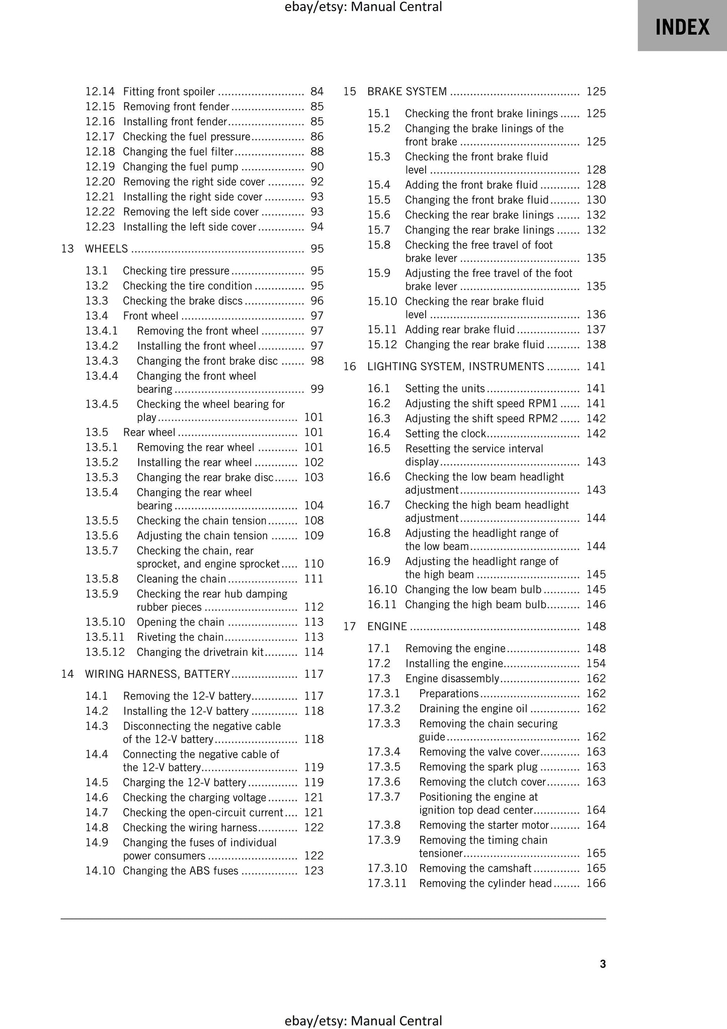 KTM 2020 - RC 125 - Service Workshop Repair Manual