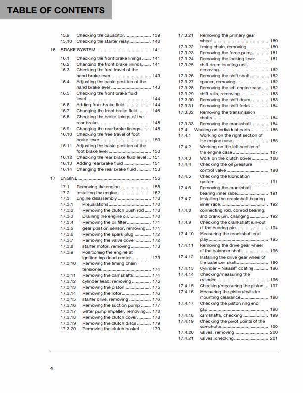 Husqvarna 2017 - FC 250 - Service Workshop Repair Manual