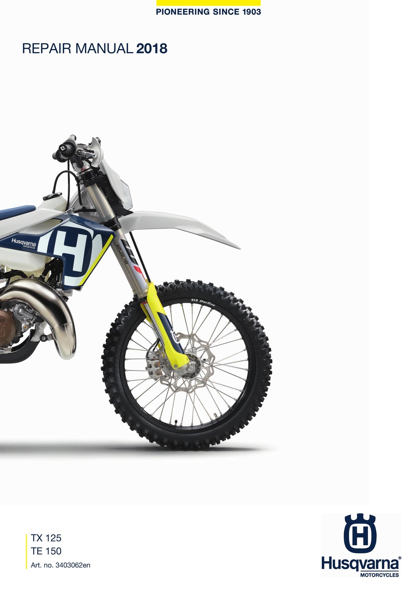 Husqvarna 2018 - TX 125 TE 150 - Workshop Service Repair Manual