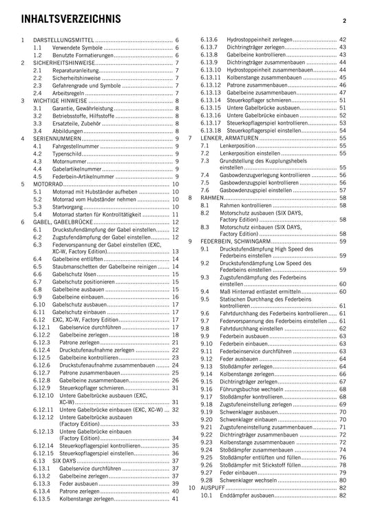 German Language - KTM 2015 - 125 200 Exc Six Days Factory Edition Xc-w - Reparaturanleitung - Service Workshop Repair Manual