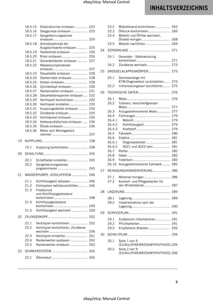 German Language - KTM 2020 - 390 Duke - Reparaturanleitung - Service Workshop Repair Manual