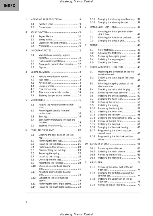 KTM 2020 - 1290 Super Adventure S - Service Workshop Repair Manual