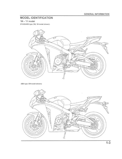 Honda CBR1000RR - 2008 2009 2010 2011 2012 2013 2014 - Workshop Service Repair Manual