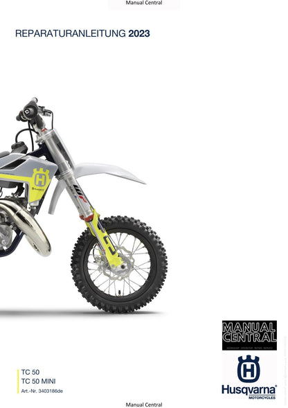 German Language - Husqvarna 2023 - TC 50  Mini - Reparaturanleitung