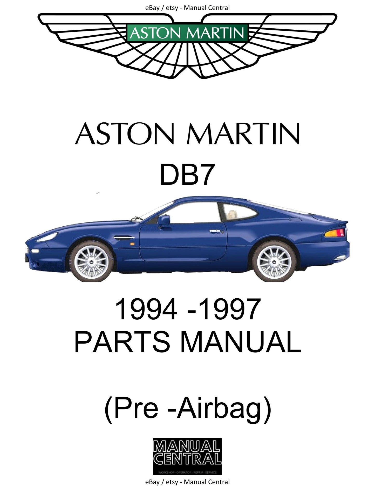 Aston Martin DB7 - 1994 1995 1996 1997 Parts Manual