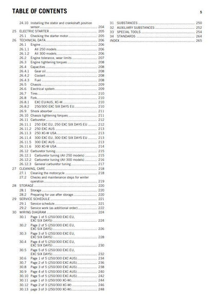 KTM 2013 - 250 300 Exc Six Days Xc-w - Workshop Service Repair Manuals