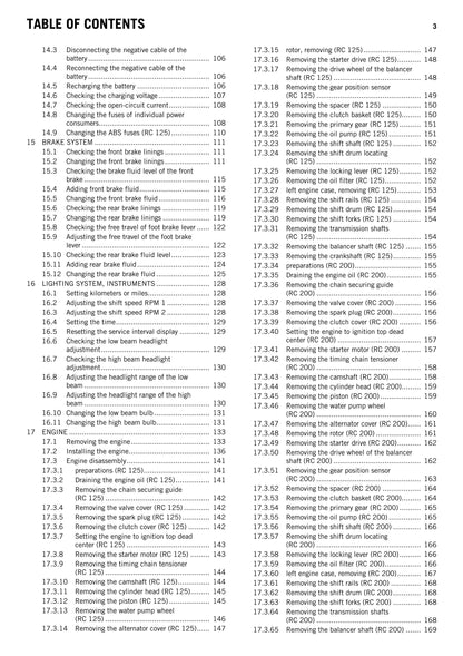 KTM 2015 - RC 125 200 - Service Workshop Repair Manual