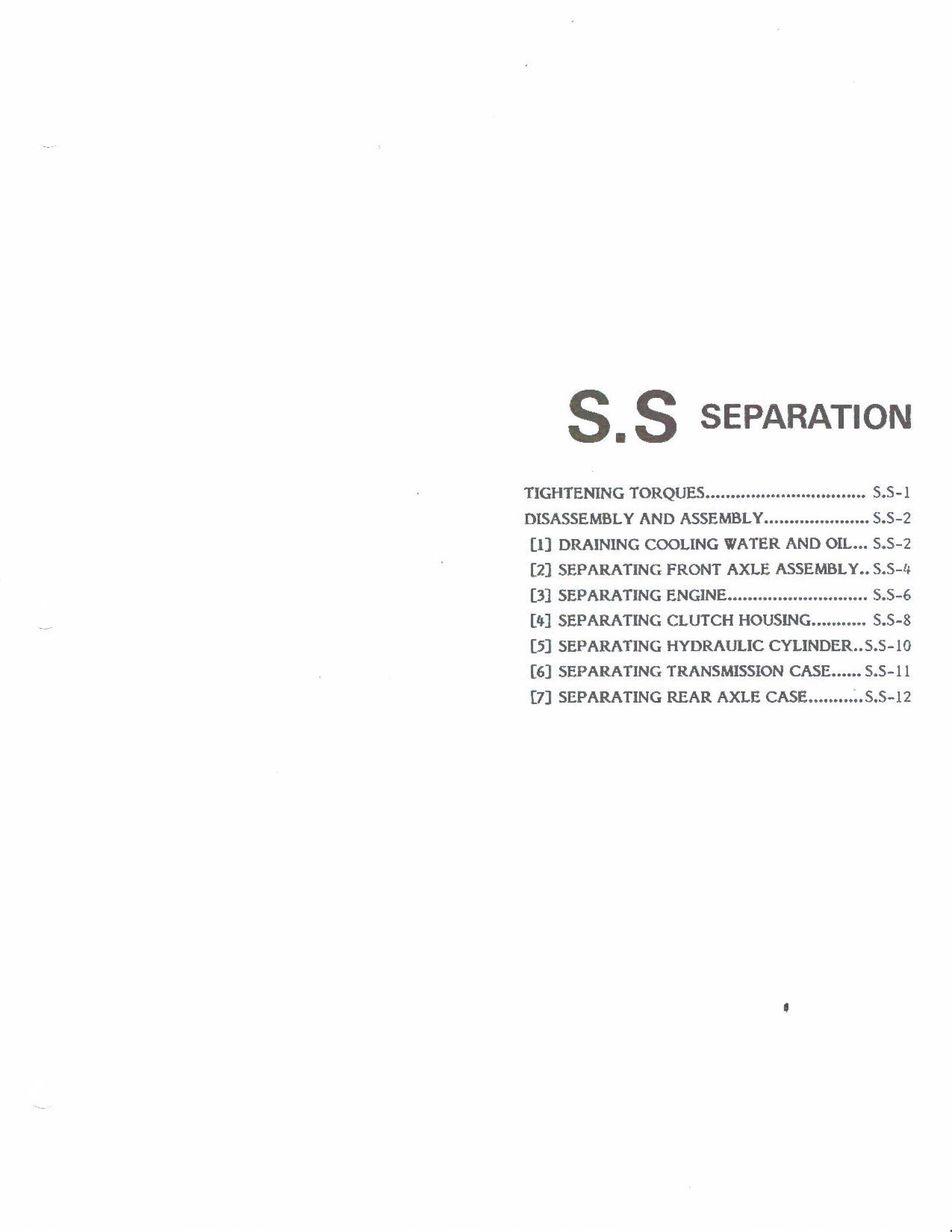 Kubota Tractor - B6200HST B7200HST - Mechanism Section - Workshop Service Repair Manual