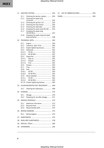 PDF - KTM 2020 - 50 Sx Mini - Service Workshop Repair Manual