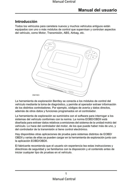 Bentley Omicheck User Manual - Spanish Language