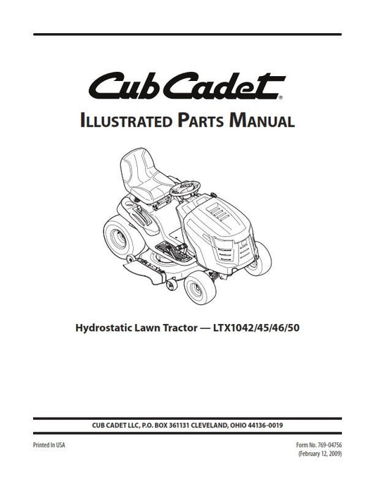 Cub Cadet - Operator Manual - Hydrostatic Lawn Tractor - LTX1046VT