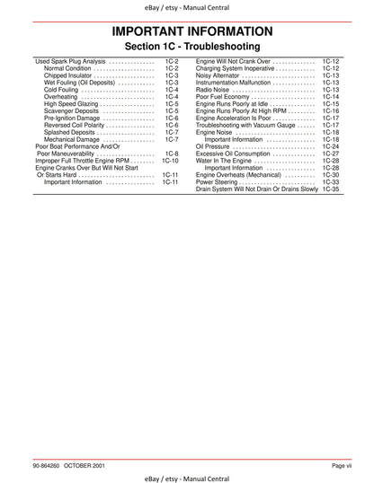 Mercury Mercruiser Service Manual 31- 5.0L 5.7L 6.2L Mpi Gasoline Engine