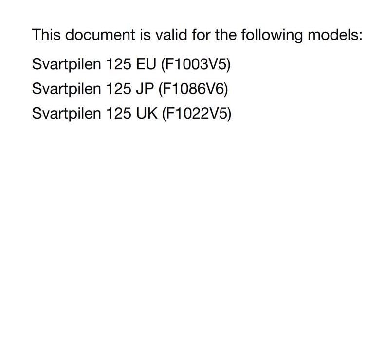 Husqvarna 2022 - Svartpilen 125 - Service Workshop Repair Manual