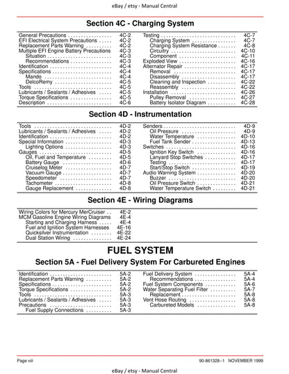 Mercury Mercruiser Service Manual 25 - Marine Engines GM V-6 262 CID 4.3L