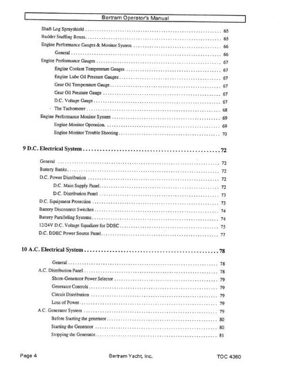 Bertram 60 Convertiable - Owners Manual