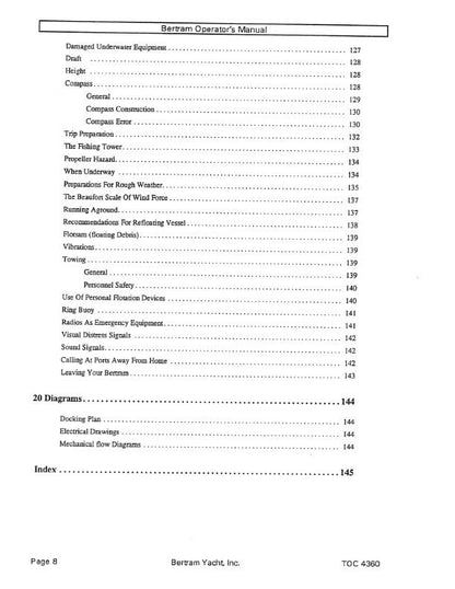 Bertram 60 Convertiable - Owners Manual