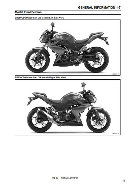 Kawasaki Z250 ABS 2013 2014 2015 - Workshop Service Repair Manual