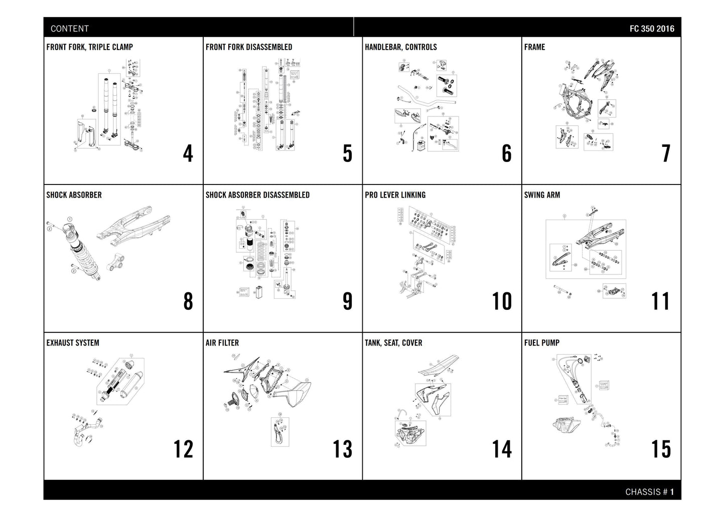 Husqvarna 2016 FC 350- Parts Manual Catalog