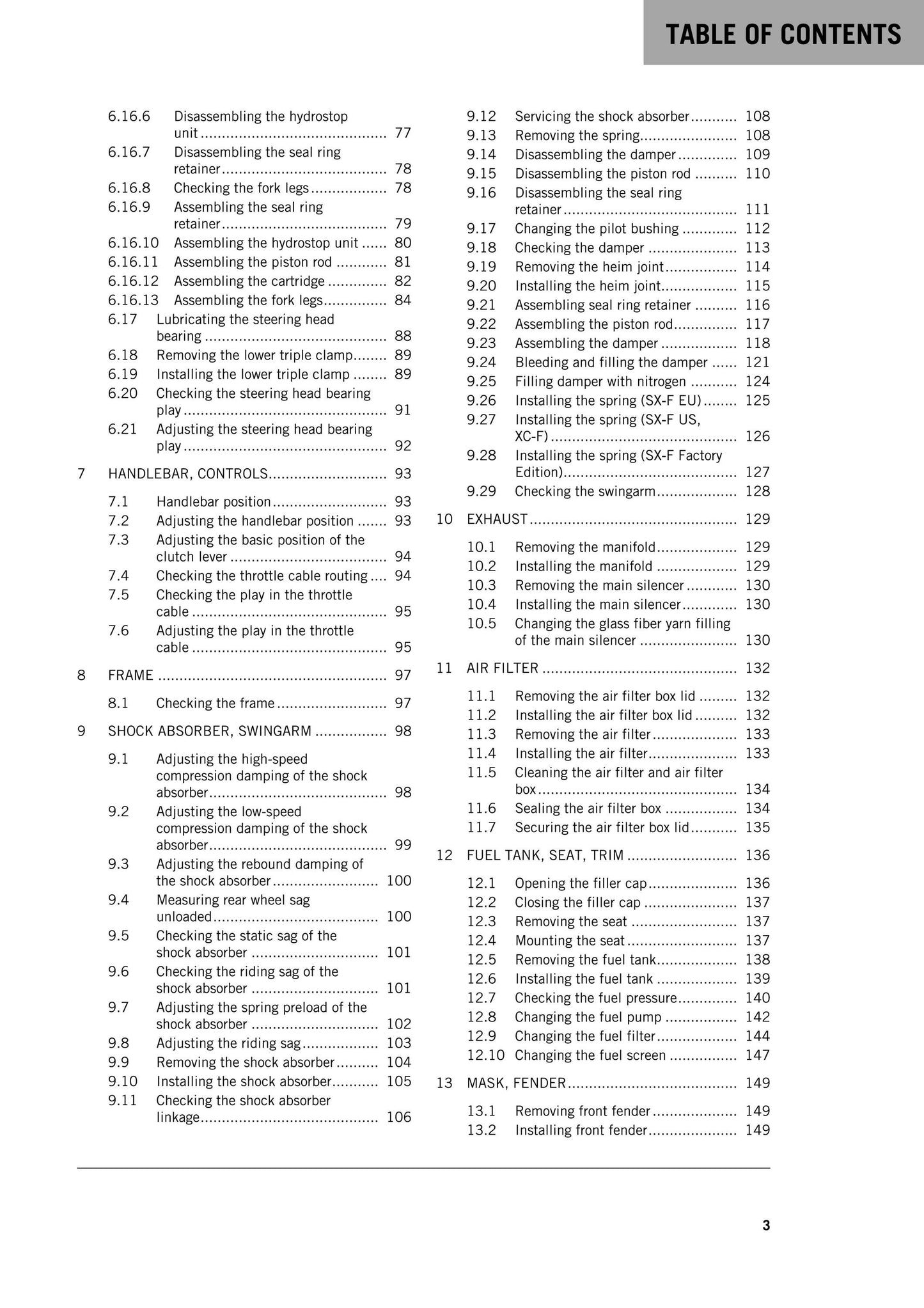 KTM 2014 - 450 XC-F SX-F Factory Edition - Service Workshop Repair Manual